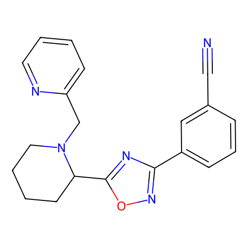 3-[5-(1-Pyridin-2-ylmethyl-piperidin-2-yl)-[1,2,4]oxadiazol-3-yl]-benzonitrile structure