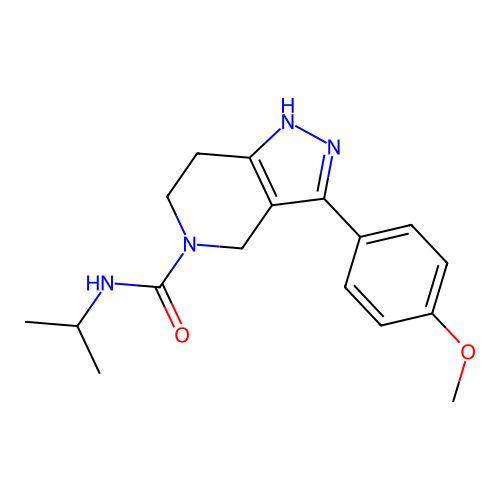 5h-pyrazolo[4,3-c]pyridine-5-carboxamide,1,4,6,7-tetrahydro-3-(4-methoxyphenyl)-n-(1-methylethyl)- structure