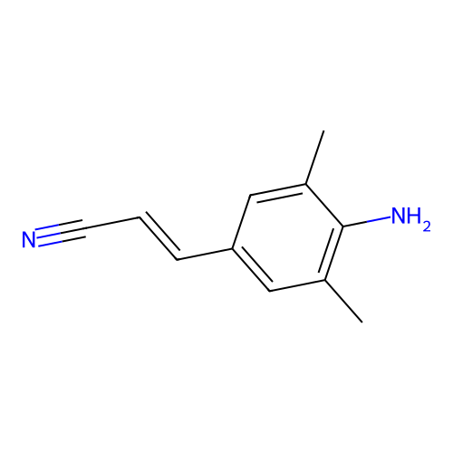 (2E)-3-(4-Amino-3,5-dimethylphenyl)prop-2-enenitrile structure