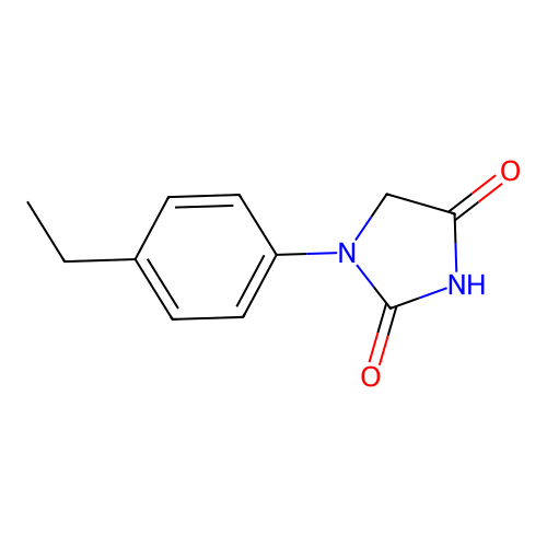 1-(4-Ethylphenyl)imidazolidine-2,4-dione structure