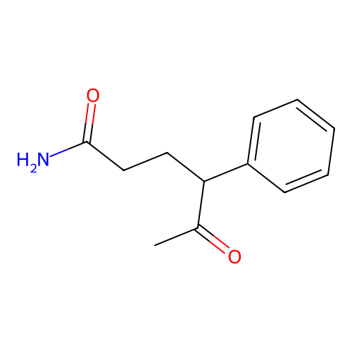 5-Oxo-4-phenylhexanamide structure