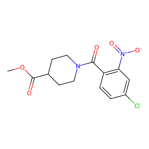 Methyl 1-(4-chloro-2-nitrobenzoyl)piperidine-4-carboxylate structure