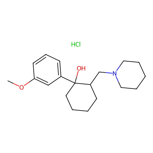 1-(m-Methoxyphenyl)-2-(piperidinomethyl)cyclohexanol hydrochloride structure