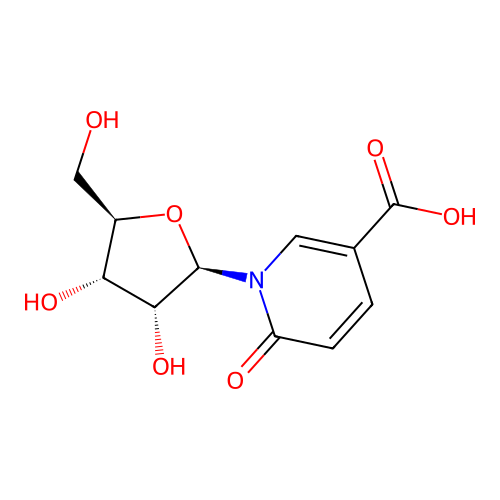 6-oxo-1-(beta-D-ribofuranosyl)nicotinic acid structure