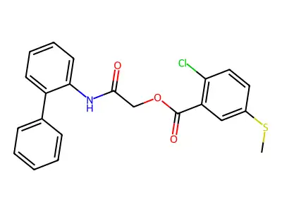 [2-Oxo-2-(2-phenylanilino)ethyl] 2-chloro-5-methylsulfanylbenzoate structure