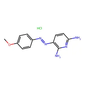 2,6-Pyridinediamine, 3-(2-(4-methoxyphenyl)diazenyl)-, hydrochloride (1:1) structure