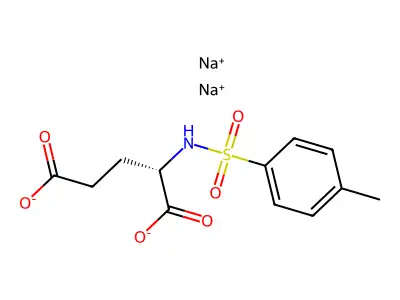 L-Glutamic acid, N-[(4-methylphenyl)sulfonyl]-, sodium salt (1:2) structure