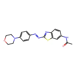 N-[2-[2-[4-(4-Morpholinyl)phenyl]diazenyl]-6-benzothiazolyl]acetamide structure