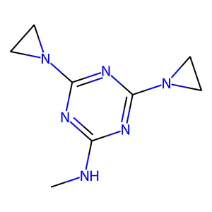 s-Triazine, 2,4-bis(1-aziridinyl)-6-(methylamino)- structure