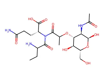 N-乙酰胞壁酰-氨基丁酰-异谷氨酰胺 structure