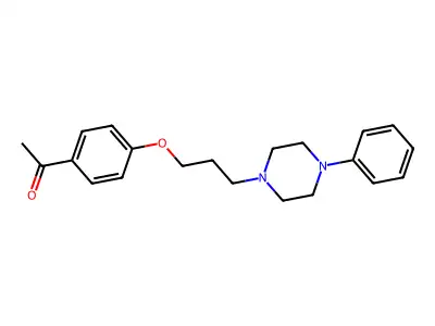 Ethanone, 1-(4-(3-(4-phenyl-1-piperazinyl)propoxy)phenyl)- structure