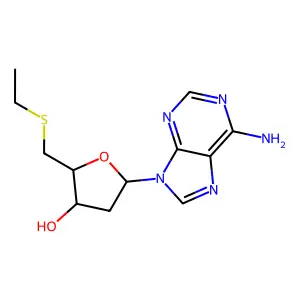 9-(2-Deoxy-5-s-ethyl-5-thiopentofuranosyl)-9h-purin-6-amine structure