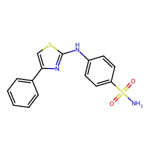4-[(4-Phenyl-2-thiazolyl)amino]-benzenesulfonamide structure