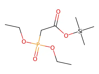 Trimethylsilyl (diethoxyphosphinoyl)acetate structure