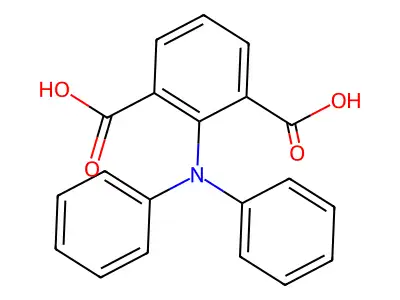 1,3-Benzenedicarboxylic acid, 2-(diphenylamino)- structure