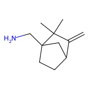 Bicyclo(2.2.2)heptane-1-methanamine, 2,2-dimethyl-3-methylene- structure