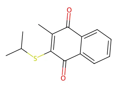 1,4-Naphthalenedione, 2-methyl-3-[(1-methylethyl)thio]- structure