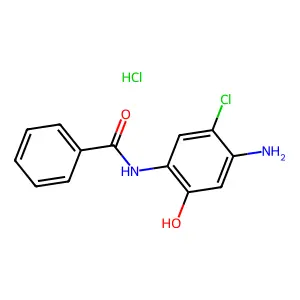 Benzamide, N-(4-amino-5-chloro-2-hydroxyphenyl)-, hydrochloride (1:1) structure