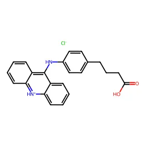 Butyric acid, 4-(p-(9-acridinylamino)phenyl)-, hydrochloride structure