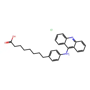 Octanoic acid, 8-(p-(9-acridinylamino)phenyl)-, hydrochloride structure