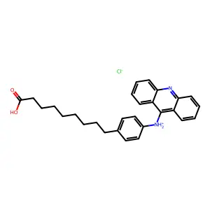 Nonanoic acid, 9-(p-(9-acridinylamino)phenyl)-, hydrochloride structure