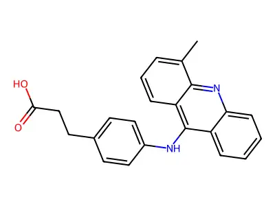 Propionic acid, 3-(p-(4-methyl-9-acridinylamino)phenyl)-, structure