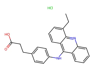 Propionic acid, 3-(p-(4-ethyl-9-acridinylamino)phenyl)-, hydrochloride structure