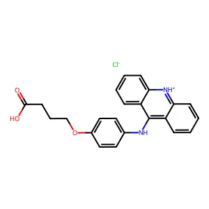 Butyric acid, 4-(p-(9-acridinylamino)phenoxy)-, hydrochloride structure