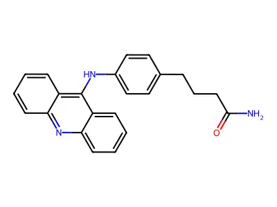4-[4-(Acridin-9-ylamino)phenyl]butanamide structure