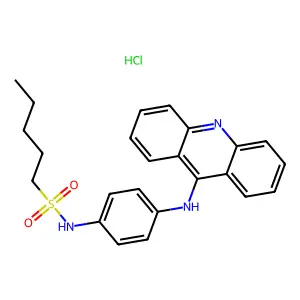 Pentanesulfonamide, N-(p-(acridin-9-ylamino)phenyl)-, hydrochloride structure