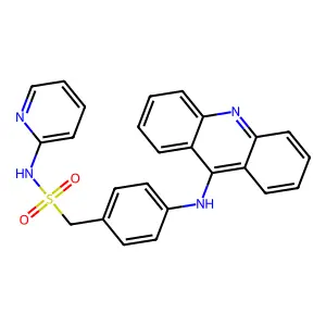 Methanesulfonamide, 1-(p-(9-acridinylamino)phenyl)-N-(2-pyridyl)- structure