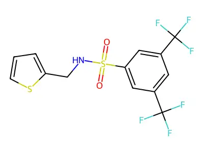 {[3,5-Bis(trifluoromethyl)phenyl]sulfonyl}(2-thienylmethyl)amine structure