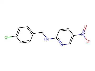 N-[(4-chlorophenyl)methyl]-5-nitropyridin-2-amine structure