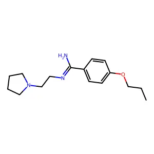 4-propoxy-N'-(2-pyrrolidin-1-ylethyl)benzenecarboximidamide structure