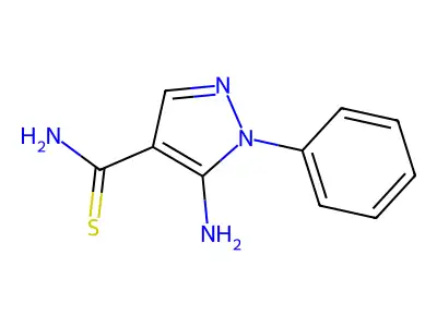 5-amino-1-phenyl-1H-pyrazole-4-carbothioamide structure