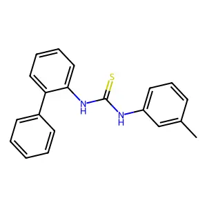 1-biphenyl-2-yl-3-(3-methylphenyl)thiourea structure