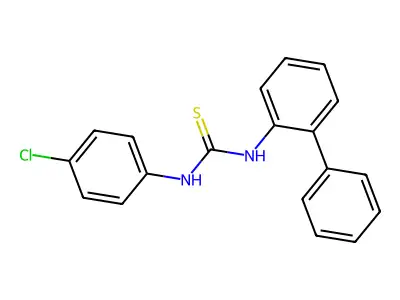 N-[1,1'-Biphenyl]-2-yl-N'-(4-chlorophenyl)thiourea structure