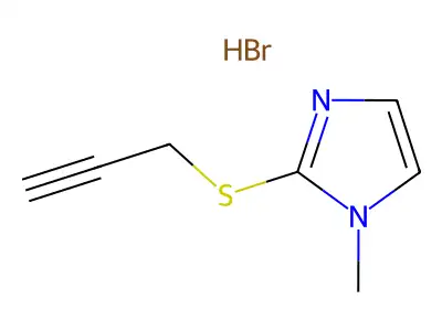 Imidazole, 1-methyl-2-(prop-2-ynyl)thio-, hydrobromide structure