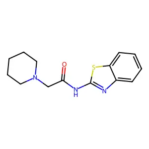 1-Piperidineacetamide, N-2-benzothiazolyl- structure