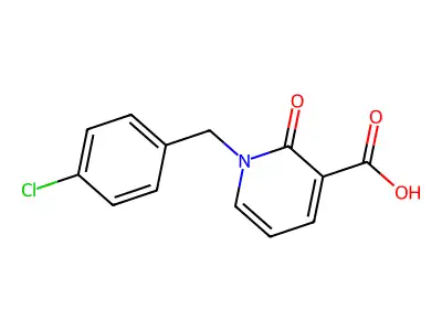 1-(4-Chlorobenzyl)-2-oxo-1,2-dihydropyridine-3-carboxylic acid structure