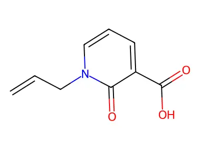 2-Oxo-1-(prop-2-en-1-yl)-1,2-dihydropyridine-3-carboxylic acid structure