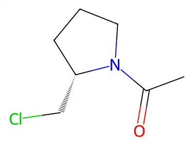 1-[2-(Chloromethyl)pyrrolidin-1-yl]ethan-1-one structure