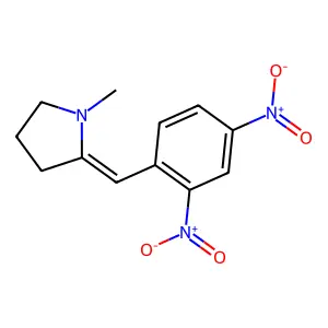 2-{2,4-Bisnitrobenzylidene}-1-methylpyrrolidine structure