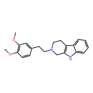 2-(2-(3,4-Dimethoxyphenyl)ethyl)-2,3,4,9-tetrahydro-1H-beta-carboline structure