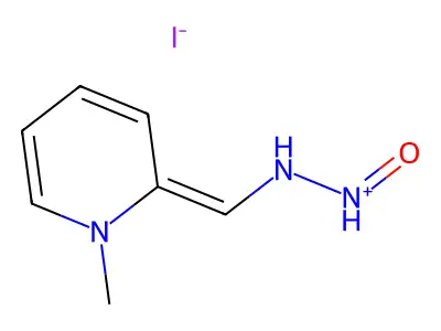 2-(Amino(hydroxyimino)methyl)-1-methylpyridinium iodide structure