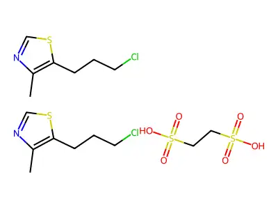 Thiazole, 5-(3-chloropropyl)-4-methyl-, 1,2-ethanedisulfonate structure