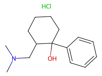 Cyclohexanol, 2-((dimethylamino)methyl)-1-phenyl-, hydrochloride structure
