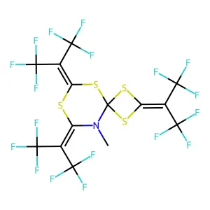 2,6,8-tris(1,1,1,3,3,3-hexafluoropropan-2-ylidene)-5-methyl- structure