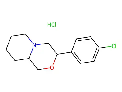 Pyrido(2,1-c)(1,4)oxazine, octahydro-3-(4-chlorophenyl)-, hydrochloride structure