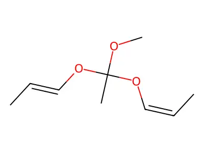 (Z)-1-[1-methoxy-1-[(E)-prop-1-enoxy]ethoxy]prop-1-ene structure